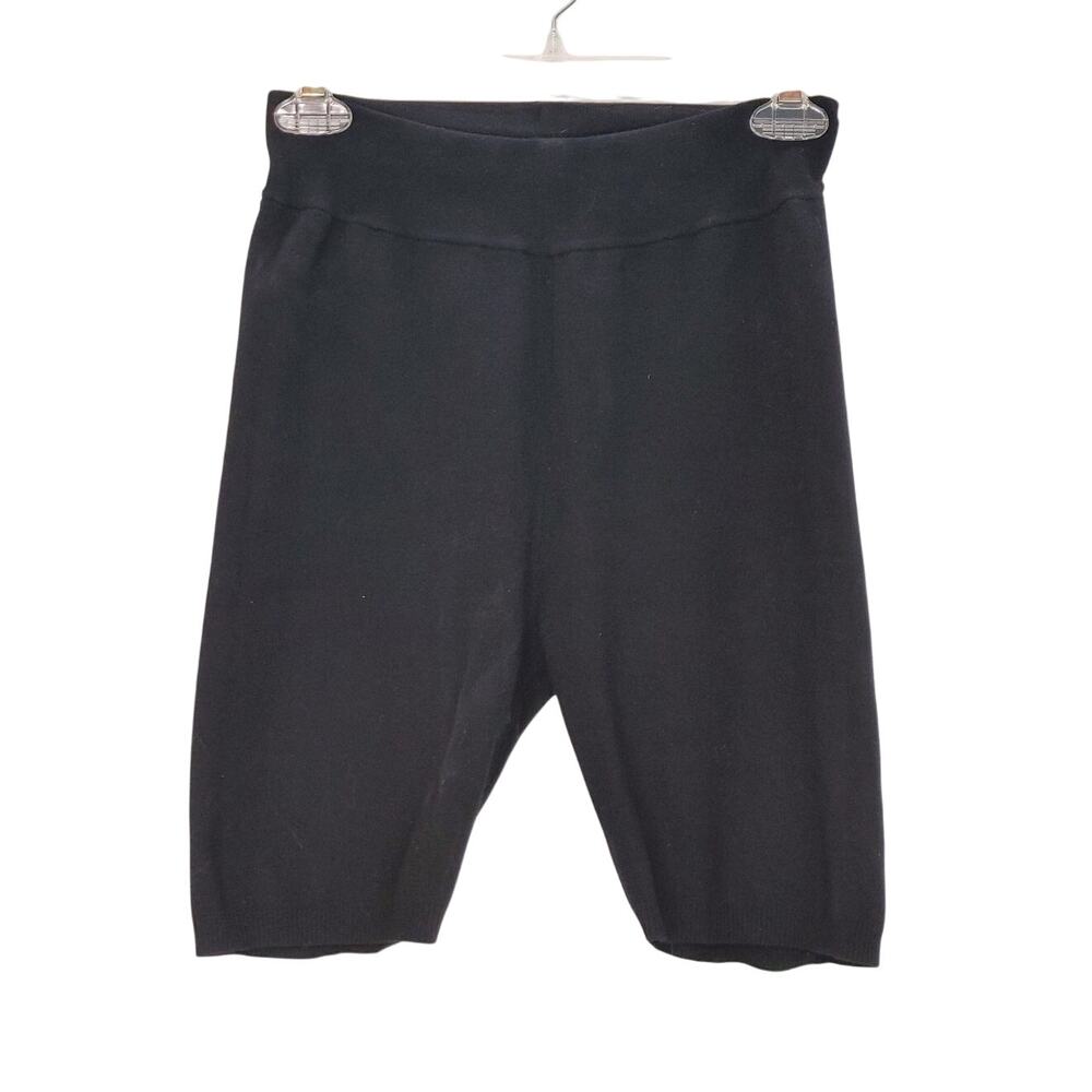 Aritzia Wilfred Mackenzie Knit Bike Shorts High Waisted Slim Fit Black Womens S